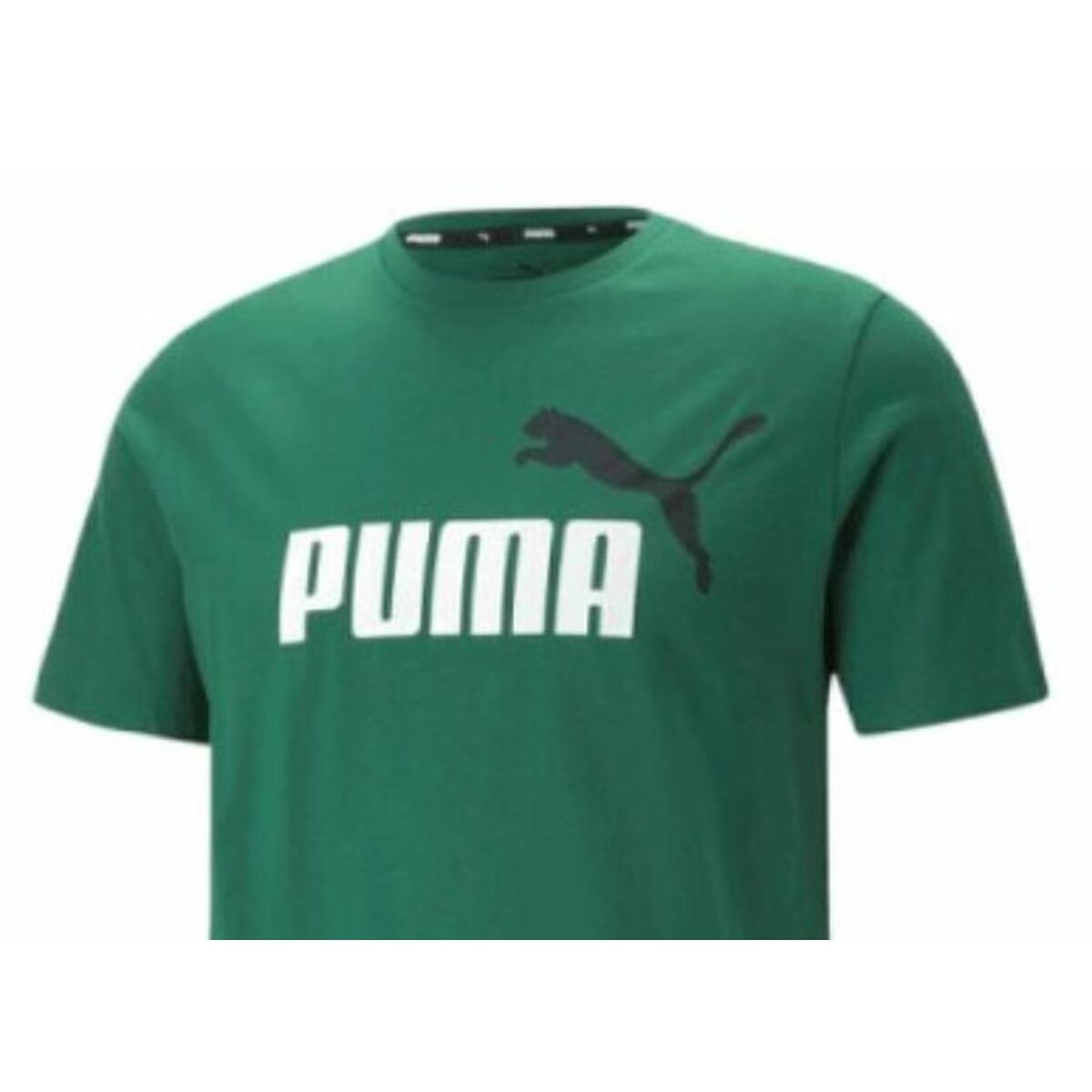 Maglia a Maniche Corte Uomo Puma ESS 2 COL LOGO 586759 86 Verde