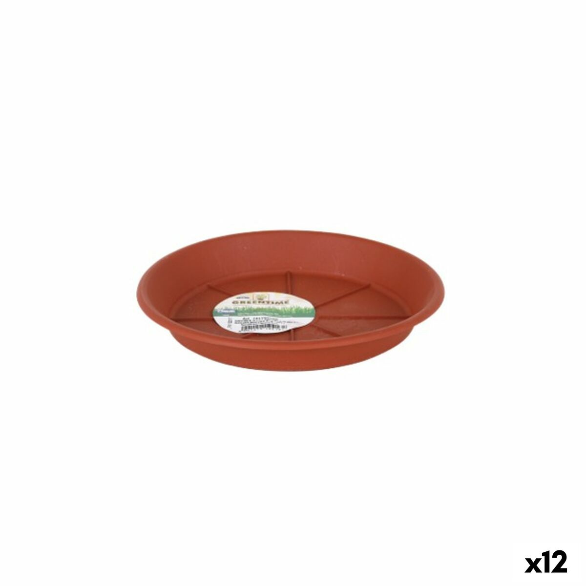 Piatto per Vaso Dem Greentime Marrone ø 16 x 2 cm (12 Unità)