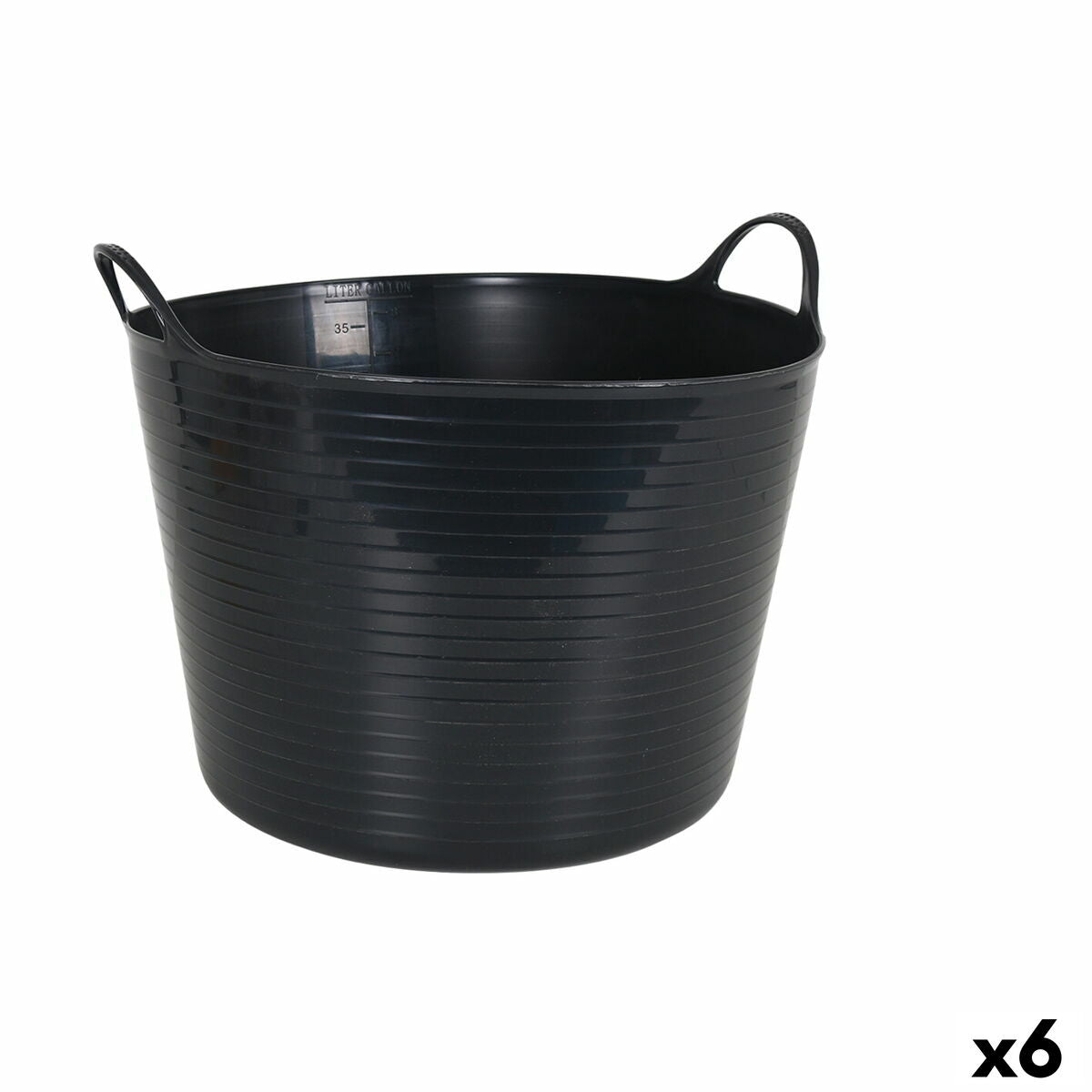 Bacinella in Plastica Multiuso Dem Flexy 42 L Rotondo (6 Unità)