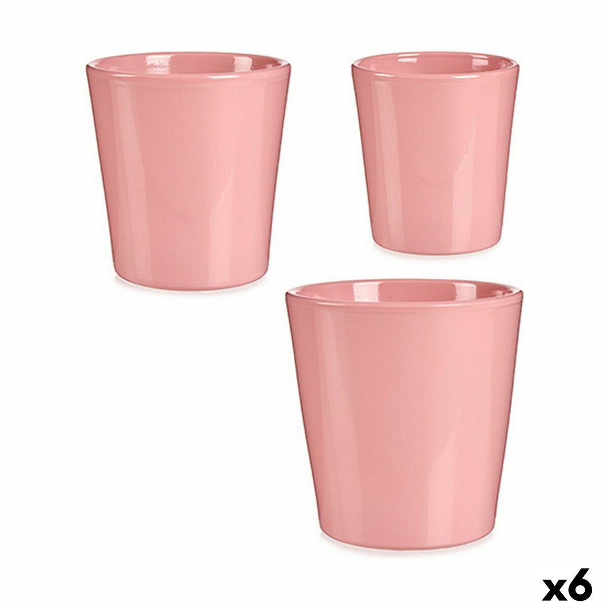 Set di Vasi Rosa Argilla (6 Unità)