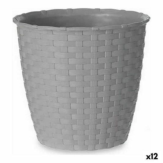 Vaso Stefanplast Grigio Plastica 14 x 13 x 14 cm (12 Unità)