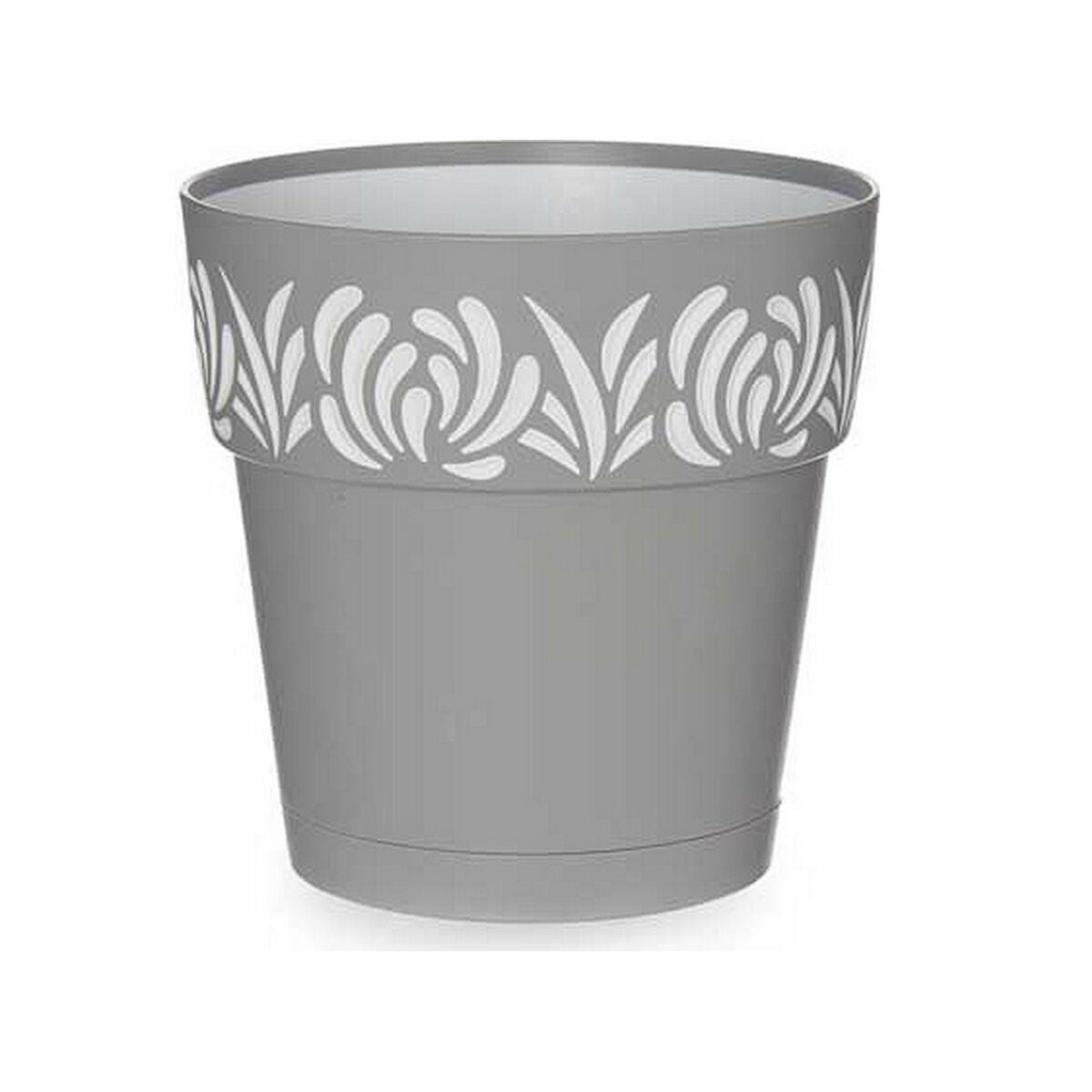 Vaso Autoirrigante Stefanplast Gaia Grigio 15 x 15 x 15 cm Bianco Plastica (12 Unità)