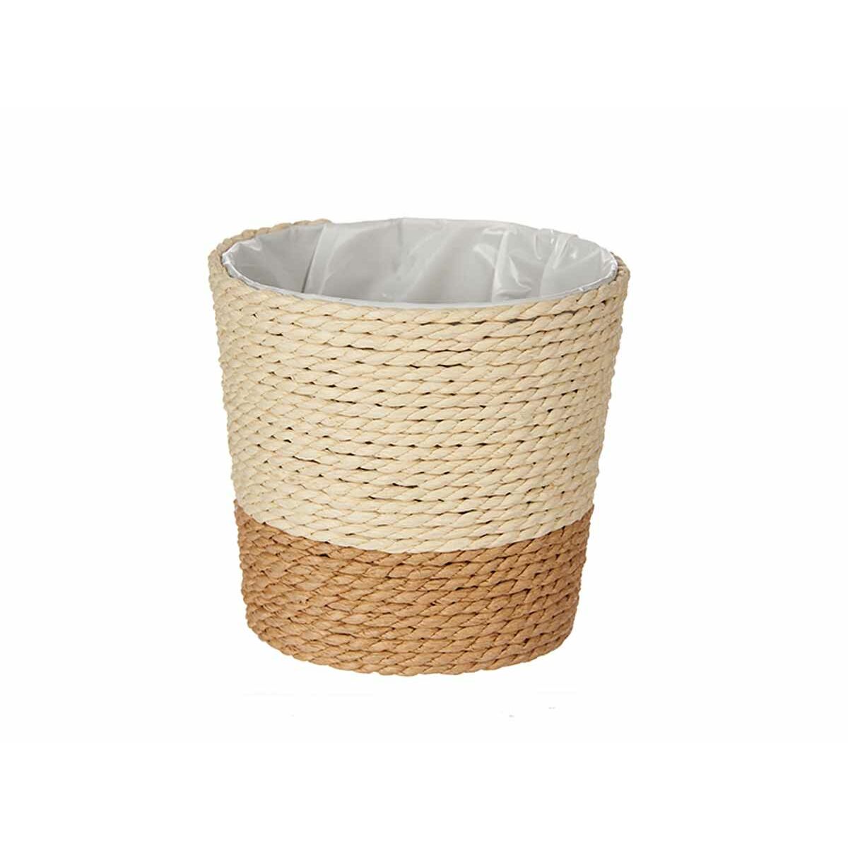 Vaso Marrone Naturale Corda Plastica 11 x 10,5 x 11 cm (24 Unità)