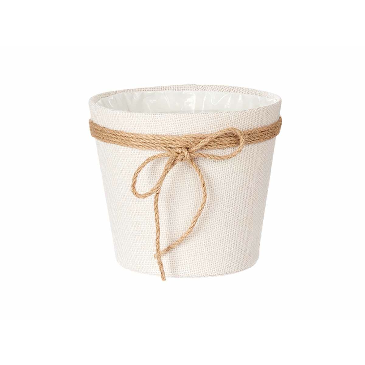 Vaso 18 x 16 cm Bianco Corda Plastica (24 Unità)