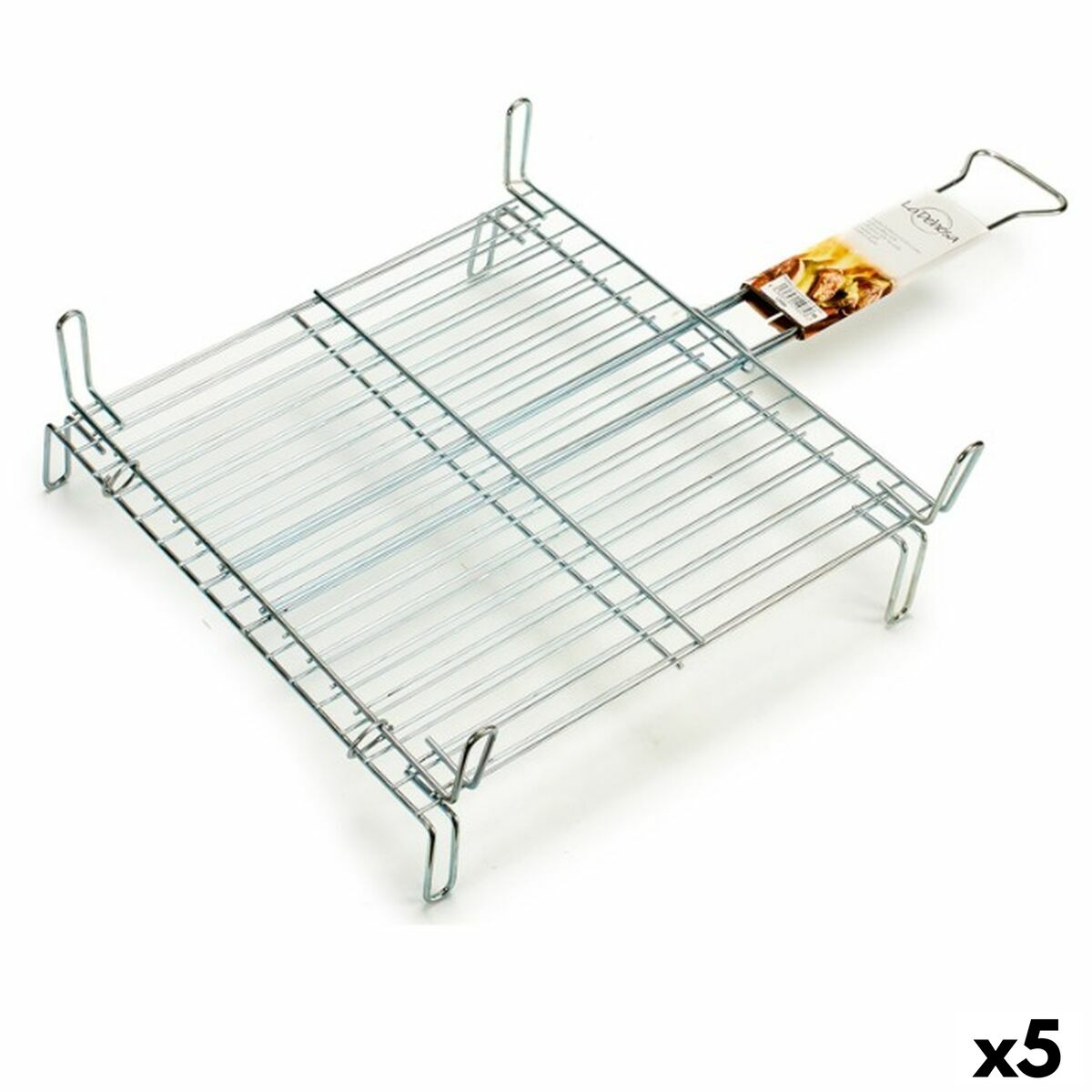 Grill Doppia 45 x 45 cm Acciaio zincato (5 Unità)