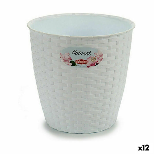 Vaso Stefanplast Bianco Plastica 19 x 17,5 x 19 cm (12 Unità)