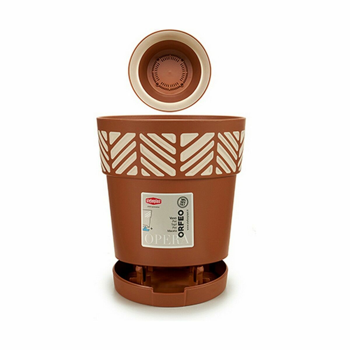 Vaso Autoirrigante Stefanplast Orfeo Terracotta Plastica 15 x 15 x 15 cm (12 Unità)