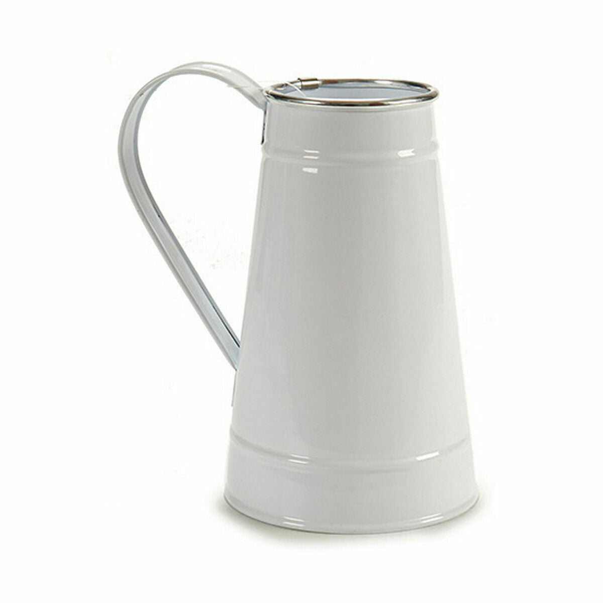 Vaso Scaldalatte Bianco Argentato Metallo 17 x 18,5 x 11,3 cm (24 Unità)