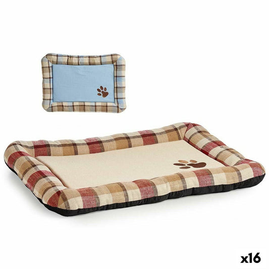 Letto per animali domestici A quadri 50 x 7 x 70 cm (16 Unità)