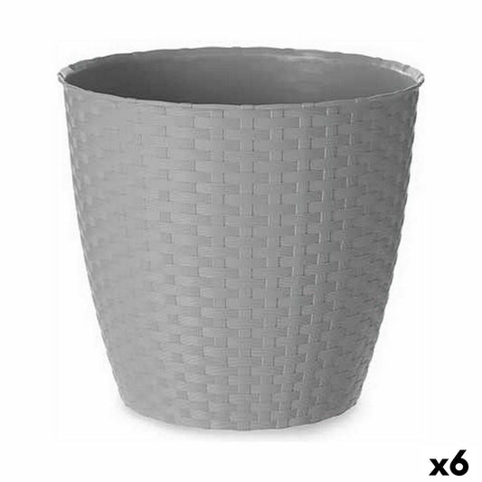 Vaso Stefanplast Grigio Plastica 24 x 22,3 x 24 cm (6 Unità)