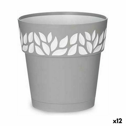 Vaso Autoirrigante Stefanplast Cloe Grigio Plastica 19 x 19 x 19 cm (12 Unità)