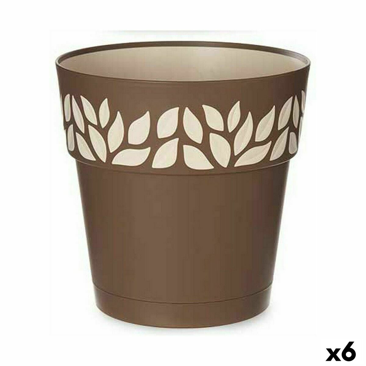 Vaso Autoirrigante Stefanplast Cloe Marrone Plastica 25 x 25 x 25 cm (6 Unità)