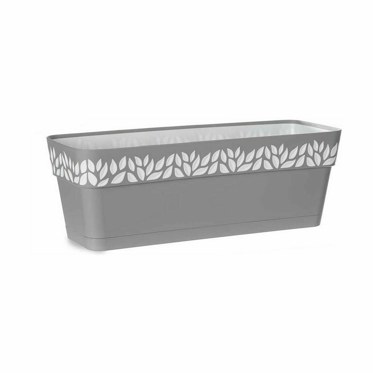 Vaso Autoirrigante Stefanplast Cloe Grigio Plastica 49,5 x 17 x 19 cm (12 Unità)