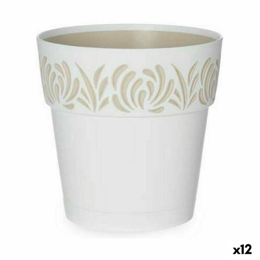 Vaso Autoirrigante Stefanplast Gaia Bianco Plastica 15 x 15 x 15 cm (12 Unità)