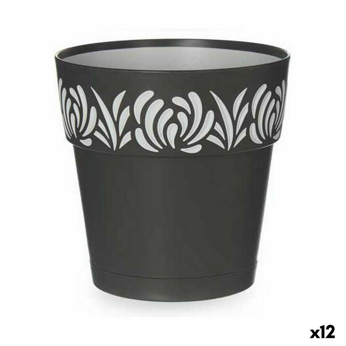 Vaso Autoirrigante Stefanplast Gaia Antracite Plastica 15 x 15 x 15 cm (12 Unità)