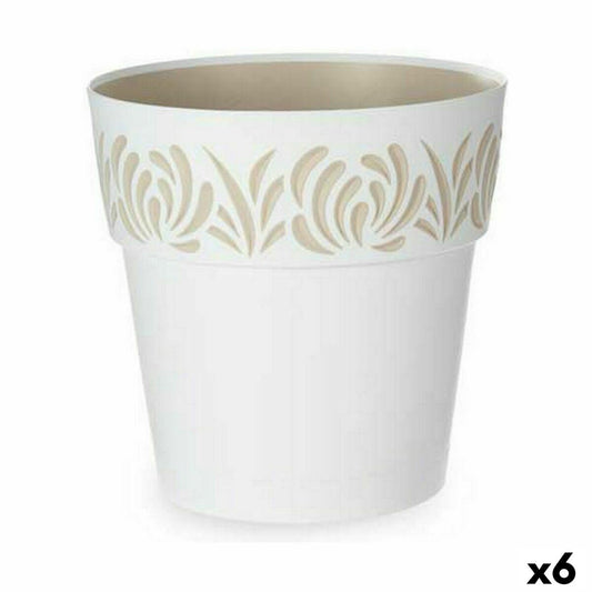 Vaso Autoirrigante Stefanplast Gaia Bianco Plastica 29 x 29 x 29 cm (6 Unità)