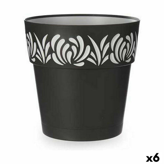 Vaso Autoirrigante Stefanplast Gaia Antracite Plastica 29 x 29 x 29 cm (6 Unità)