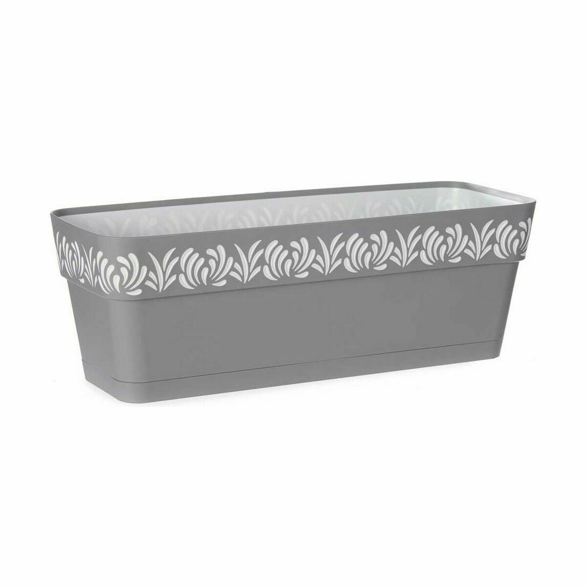 Vaso Autoirrigante Stefanplast Gaia Grigio Plastica 49,5 x 17 x 19 cm (12 Unità)