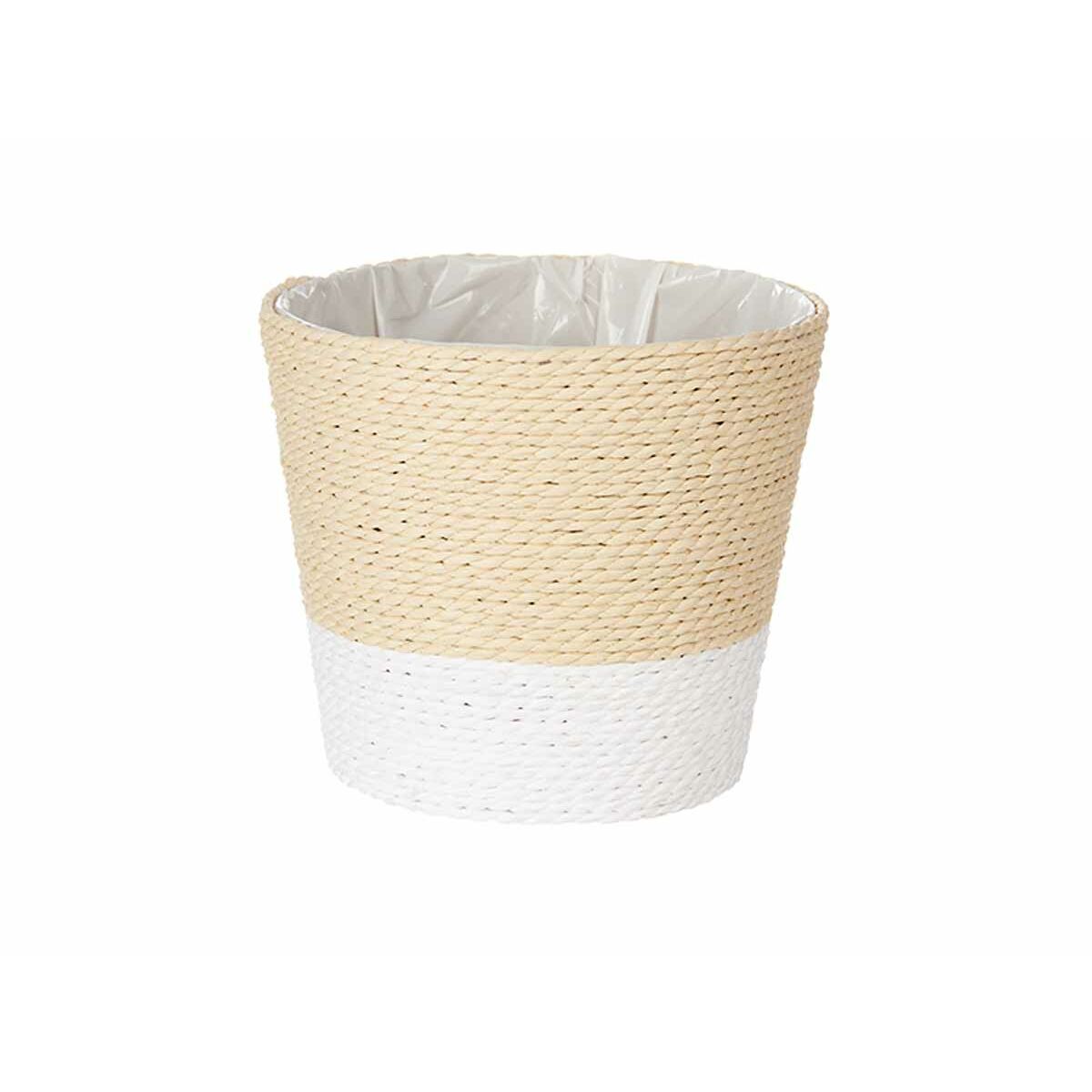 Vaso Bianco Corda Plastica 16 x 14,5 x 16 cm (24 Unità)