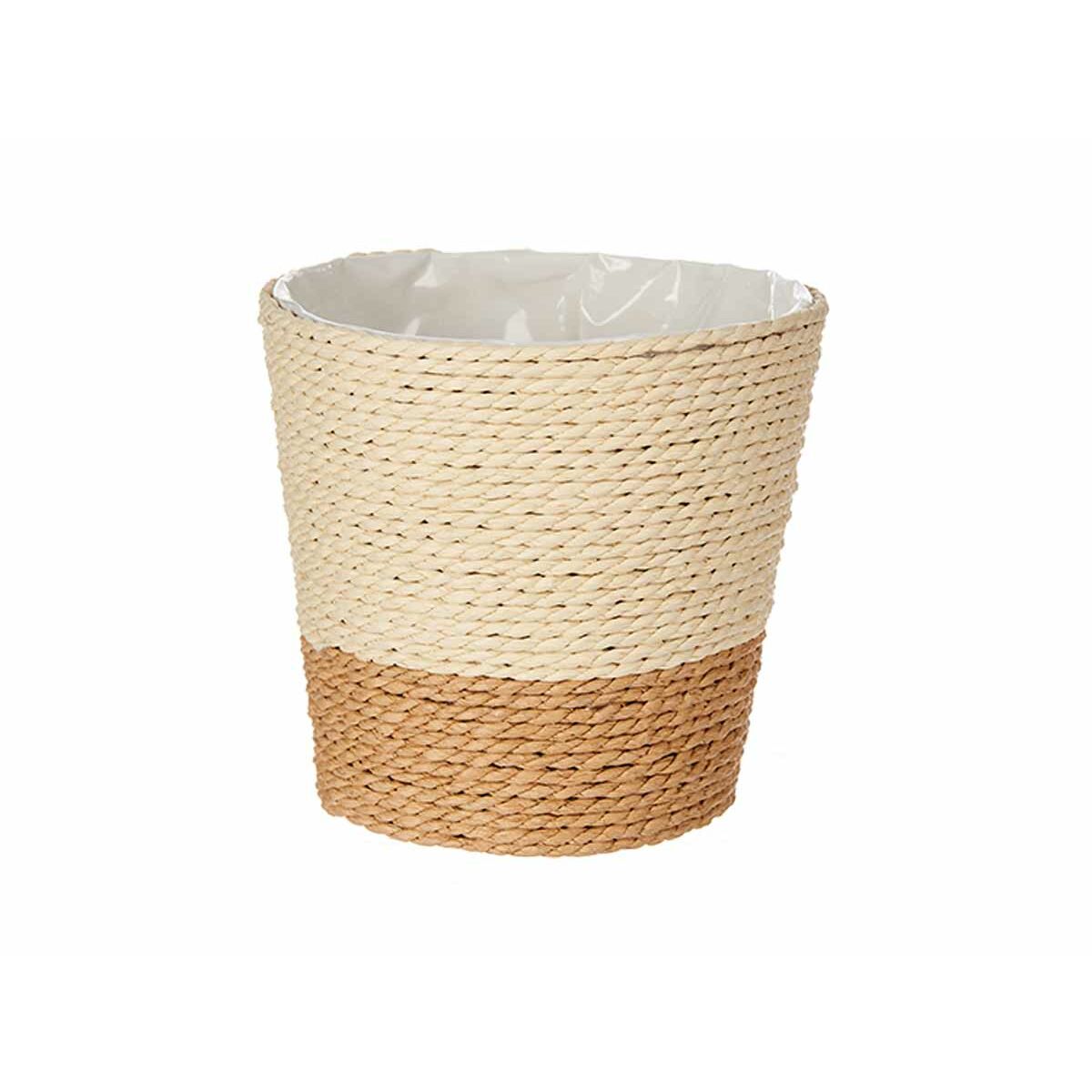 Vaso Marrone Corda Plastica 14 x 12,5 x 14 cm (24 Unità)