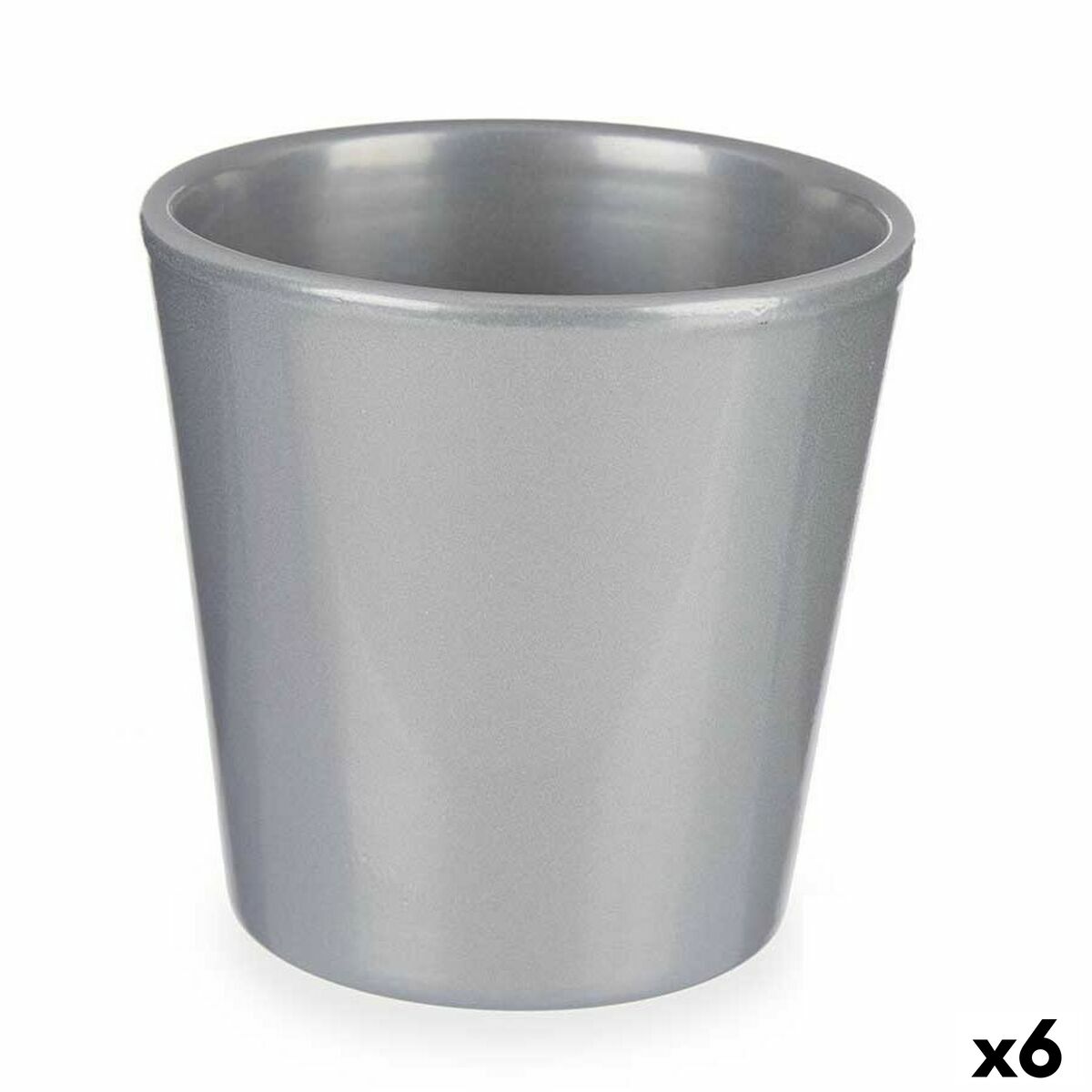 Vaso Ø 14 cm Argentato (6 Unità)