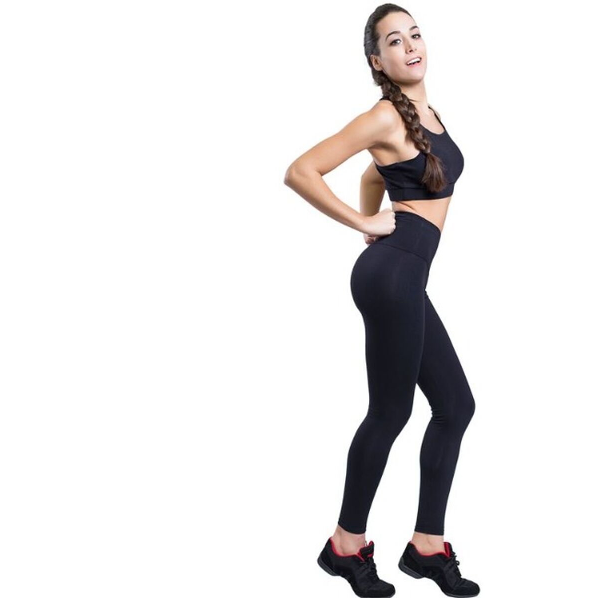 Leggings Sportivo da Donna Happy Dance 2417ATC Nero