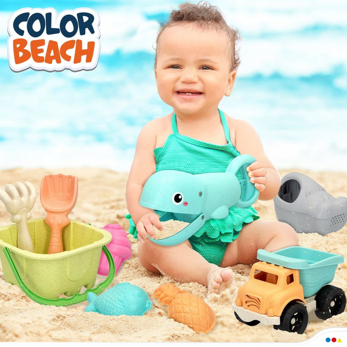 Set di giocattoli per il mare Colorbaby 19,5 x 10 x 19,5 cm (4 Unità)