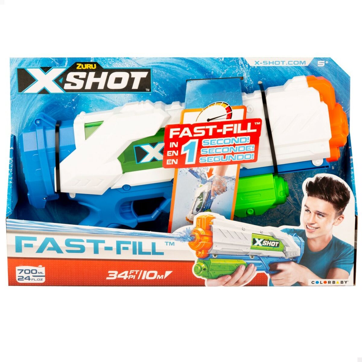 Pistola ad Acqua Zuru FAST-FILL 700 ml 39 x 21 x 6 cm (6 Unità)