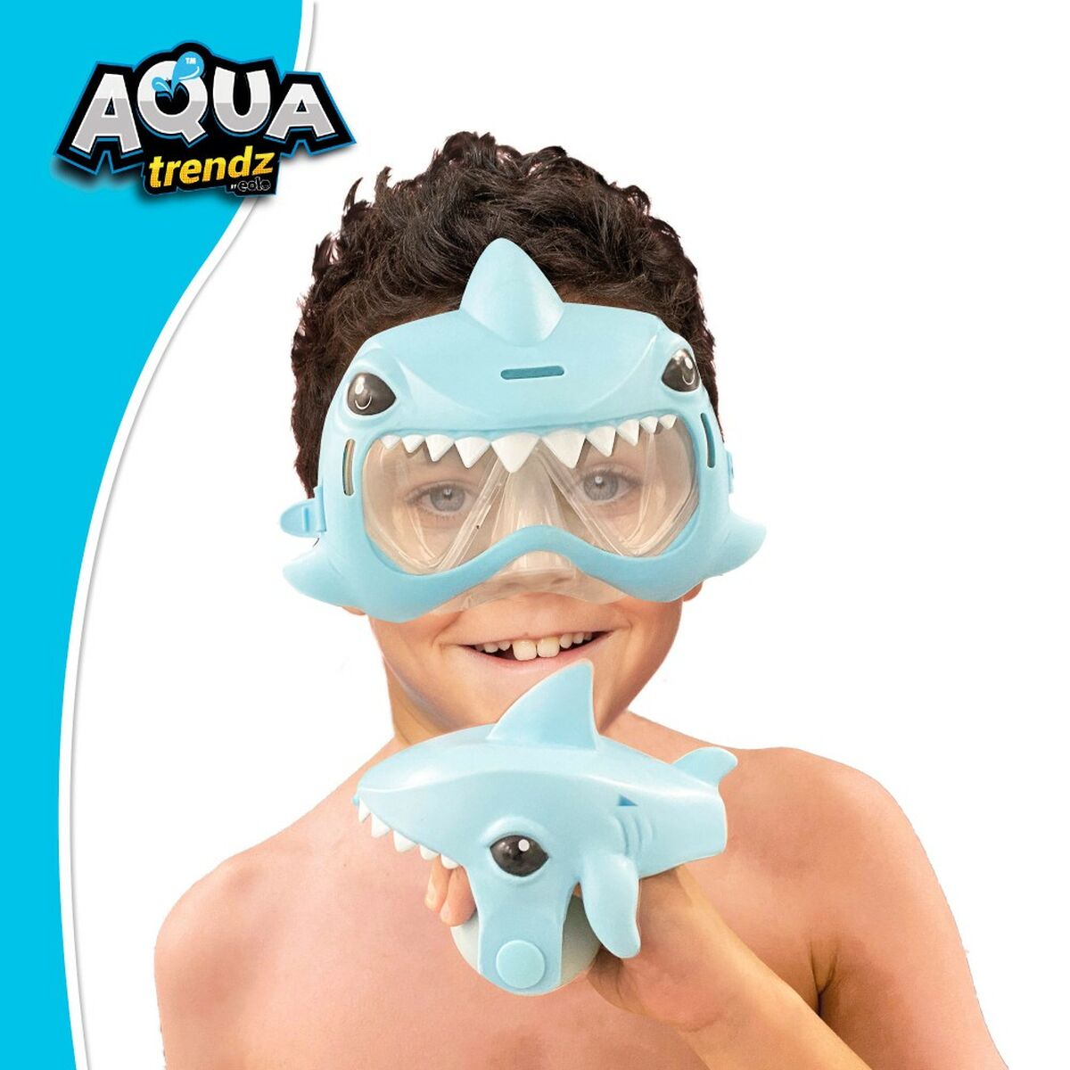 Set pistola ad acqua e maschera subacquea Eolo Squalo 18 x 15 x 8,5 cm (4 Unità)