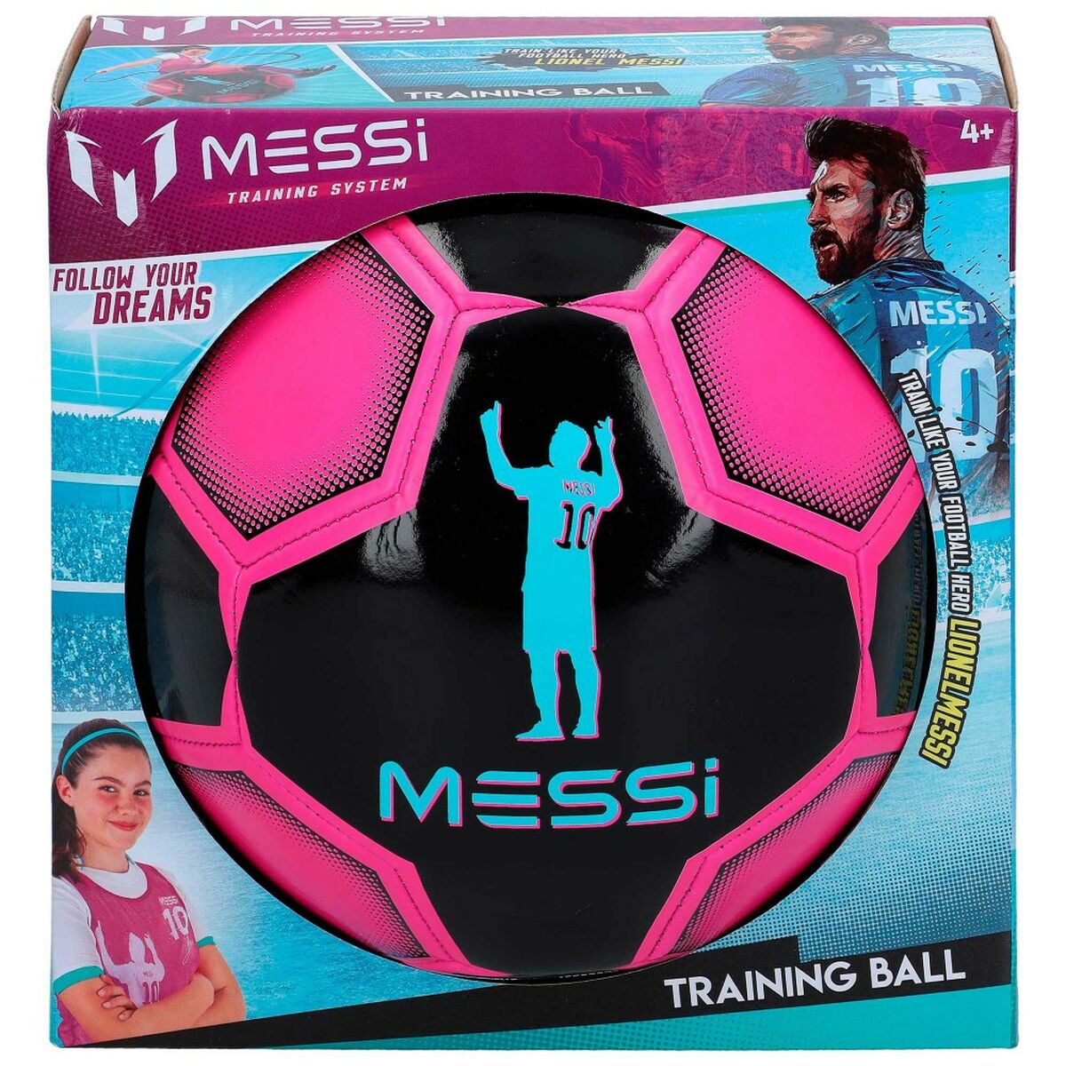Pallone da Calcio Messi Training System Corda Allenamento Poliuretano (4 Unità)