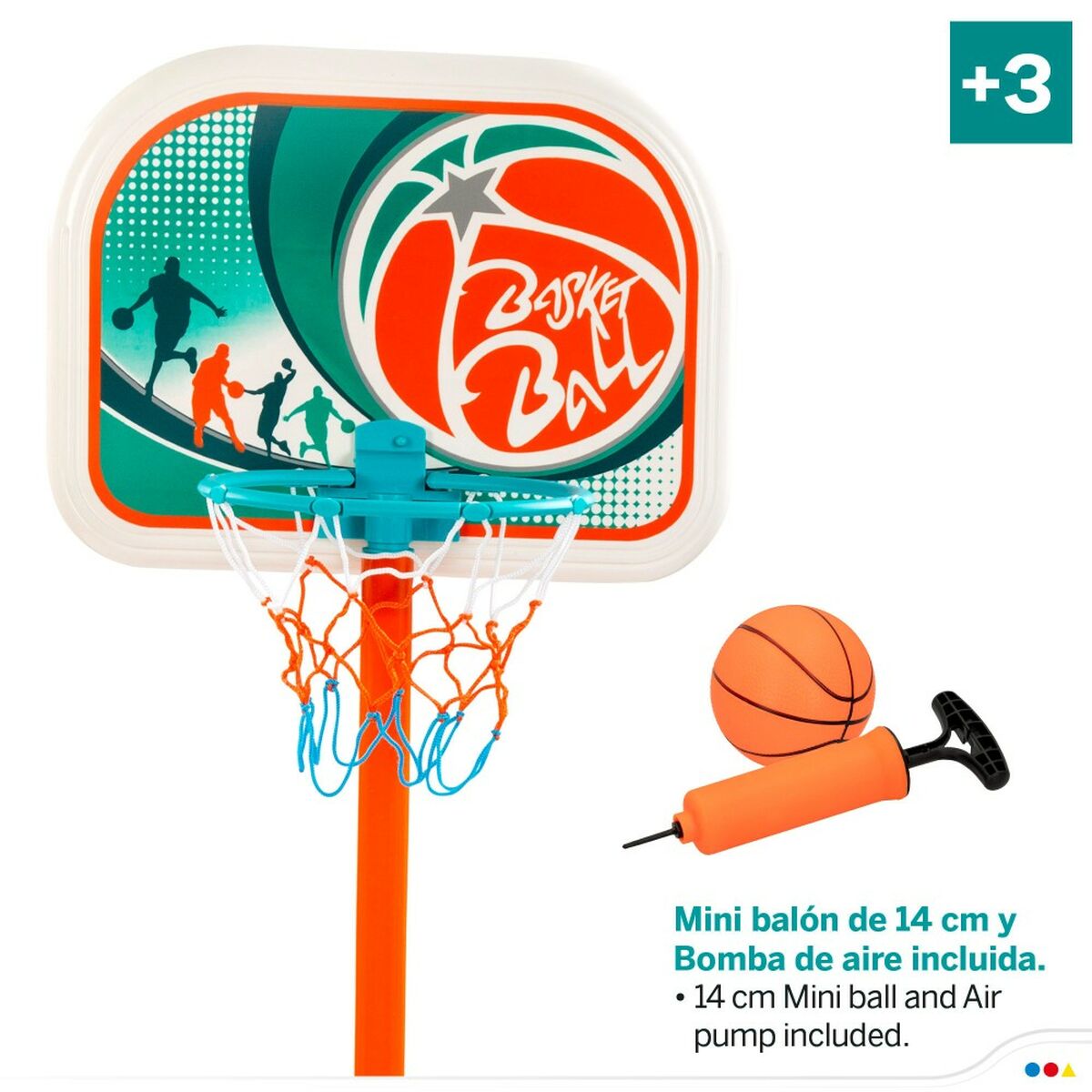 Cestello da Basket Colorbaby 33 x 106 x 29 cm (4 Unità)