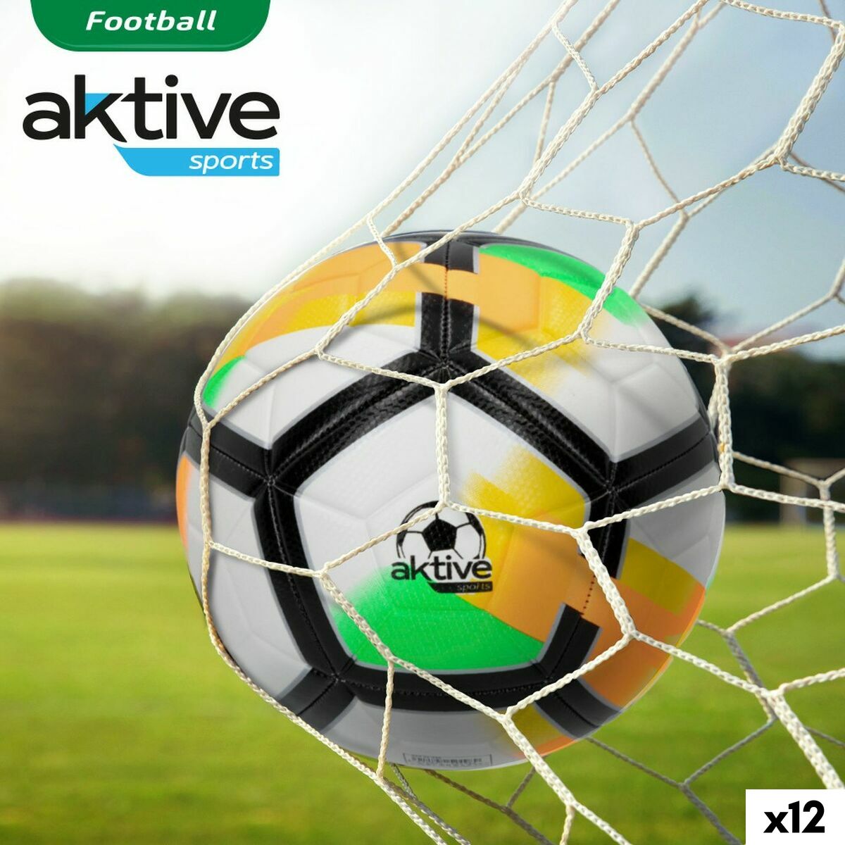 Pallone da Calcio Aktive 5 Ø 22 cm (12 Unità)
