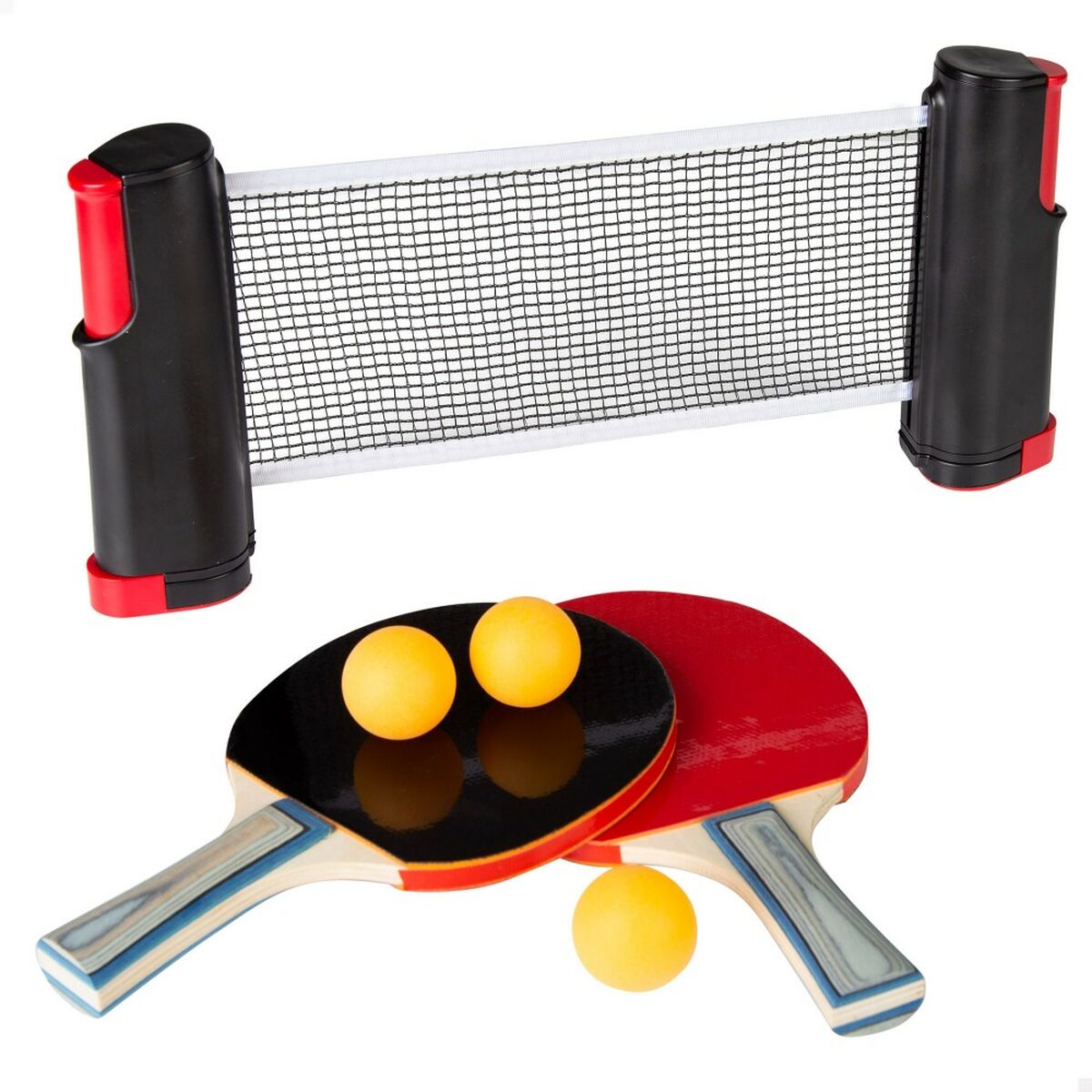Set da Ping Pong con Rete Aktive 165 x 19,5 x 5,5 cm (4 Unità)
