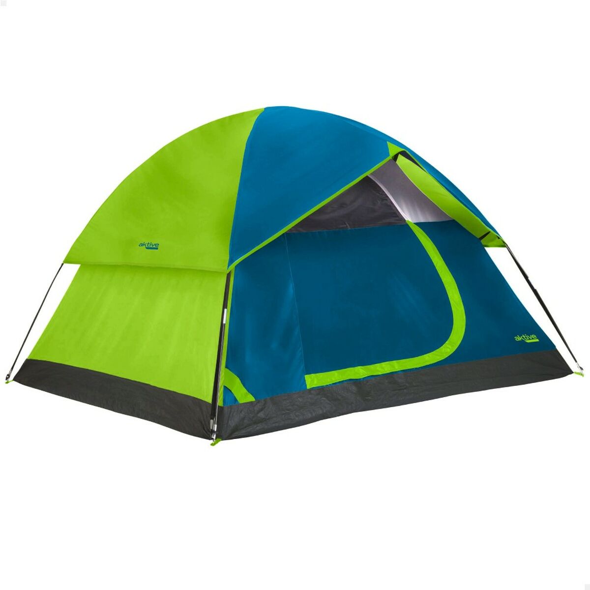 Tenda da Campeggio Aktive 4 persone 240 x 130 x 210 cm (2 Unità)