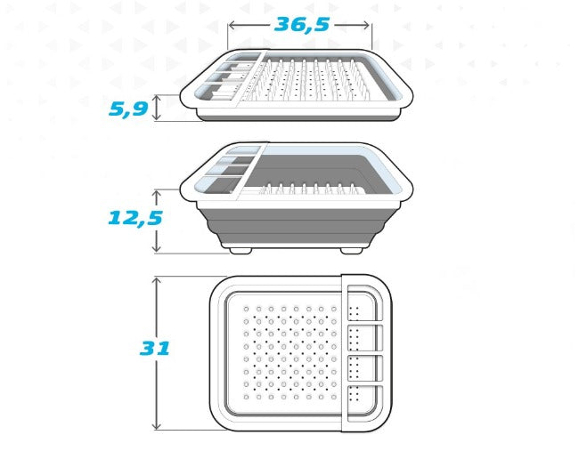 Scolapasta da Cucina Pieghevole Aktive 6 Unità