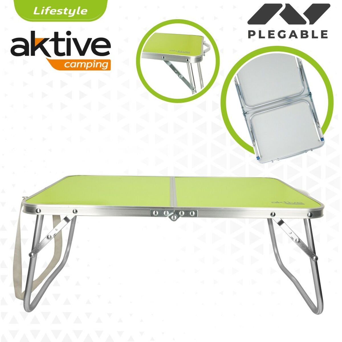 Tavolo Pieghevole Aktive Pistacchio 60 x 25 x 40 cm (4 Unità)