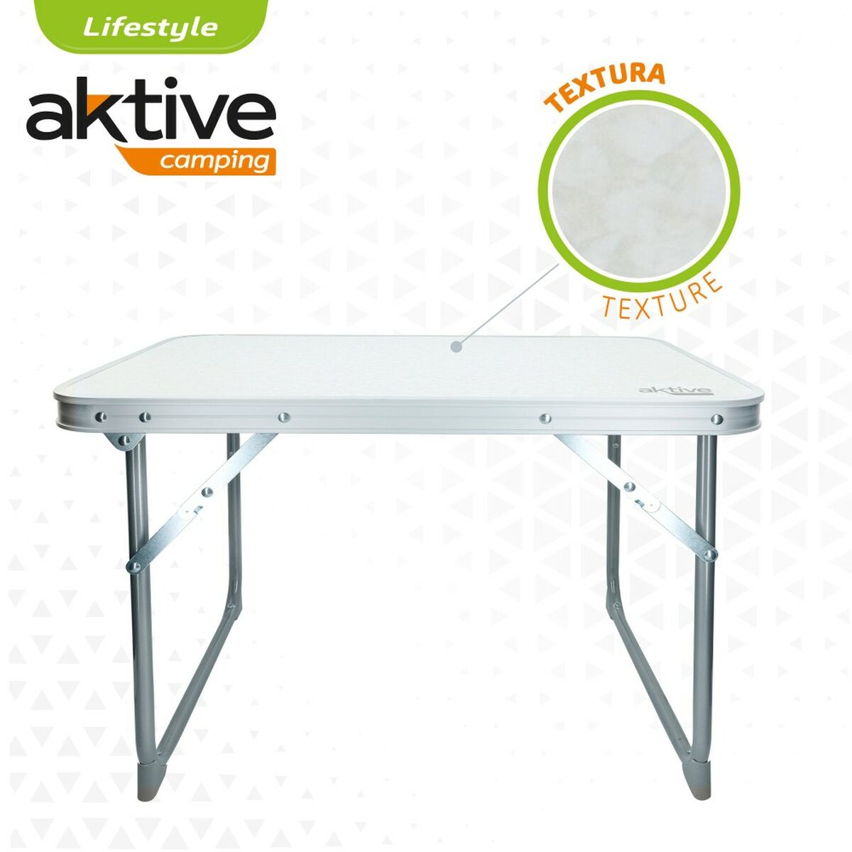 Tavolo Pieghevole Aktive Bianco 60 x 40 x 40 cm (4 Unità)