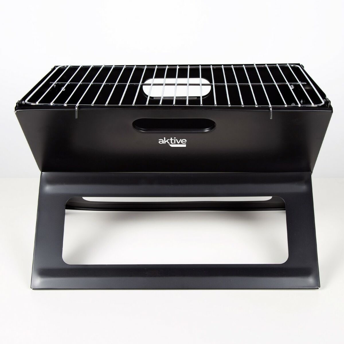 Barbecue Portatile Aktive Nero Acciaio Ferro 45 x 30 x 29 cm