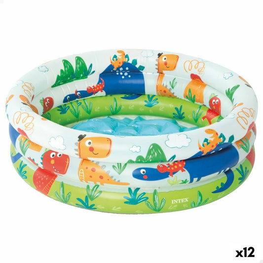 Piscina Gonfiabile per Bambini Intex Dinosauri Anelli 28 L 33 L 61 x 22 x 61 cm (12 Unità)