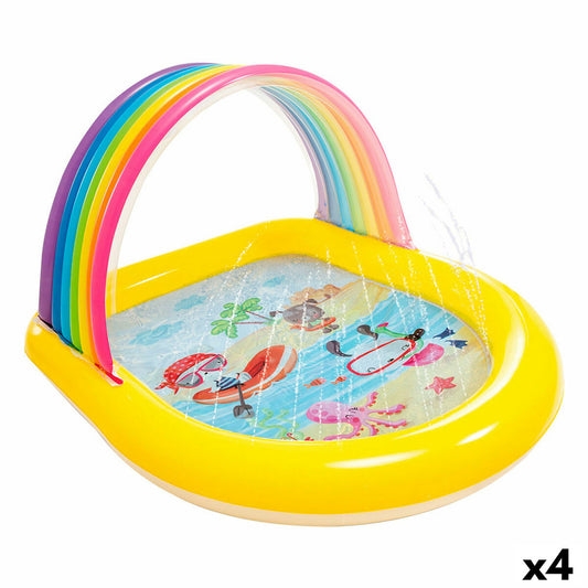 Piscina Gonfiabile per Bambini Intex Arcobaleno Tenda 84 L 130 x 147 x 86 cm (4 Unità)