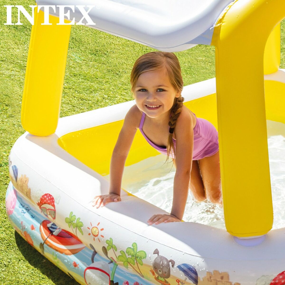 Piscina Gonfiabile per Bambini Intex Tenda 295 L 157 x 122 x 157 cm (3 Unità)