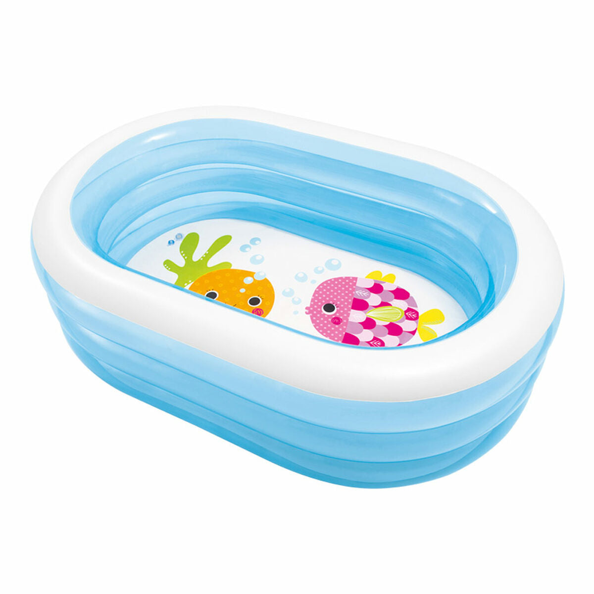 Piscina Gonfiabile per Bambini Intex Ovalada Azzurro Bianco 230 L 163 x 46 x 107 cm (6 Unità)