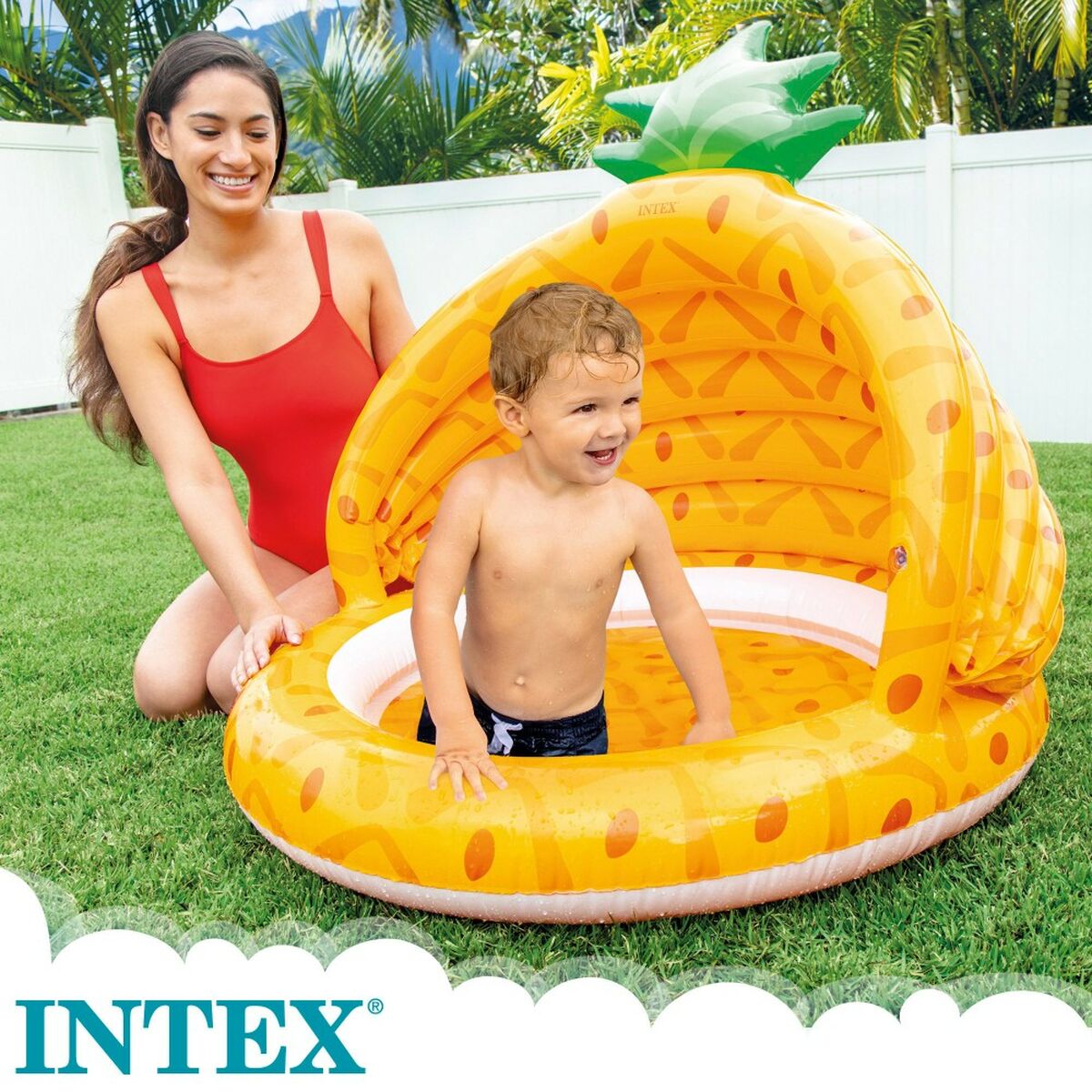 Piscina Gonfiabile per Bambini Intex Ananas 45 L 102 x 94 x 102 cm (6 Unità)