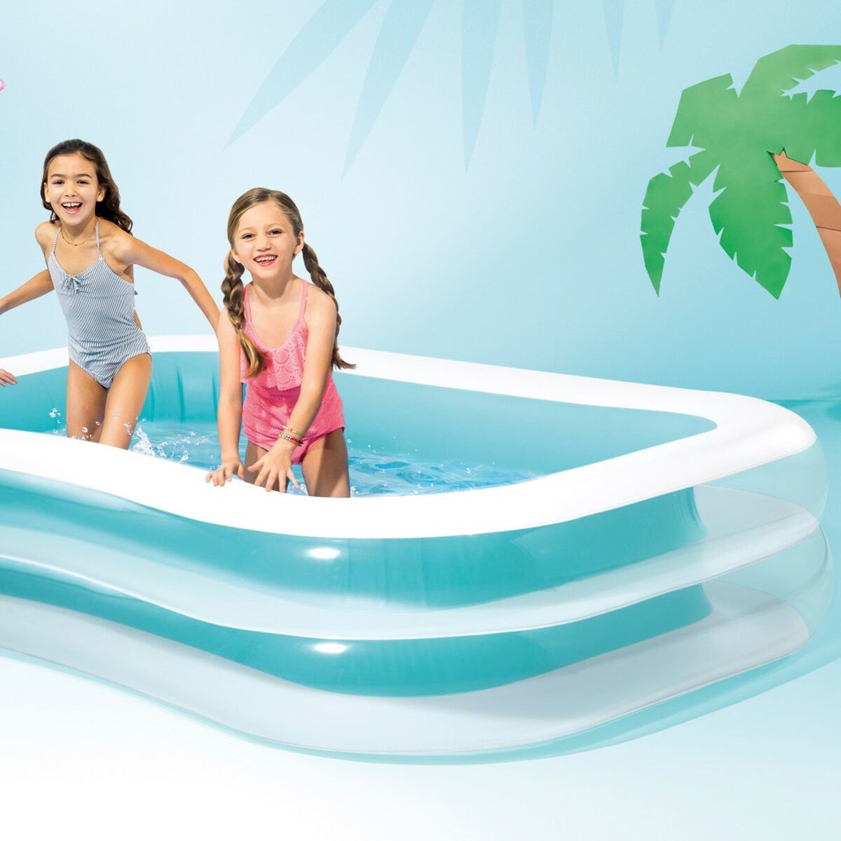 Piscina Gonfiabile Intex Bianco/Verde 770 L 262 x 56 x 175 cm (2 Unità)