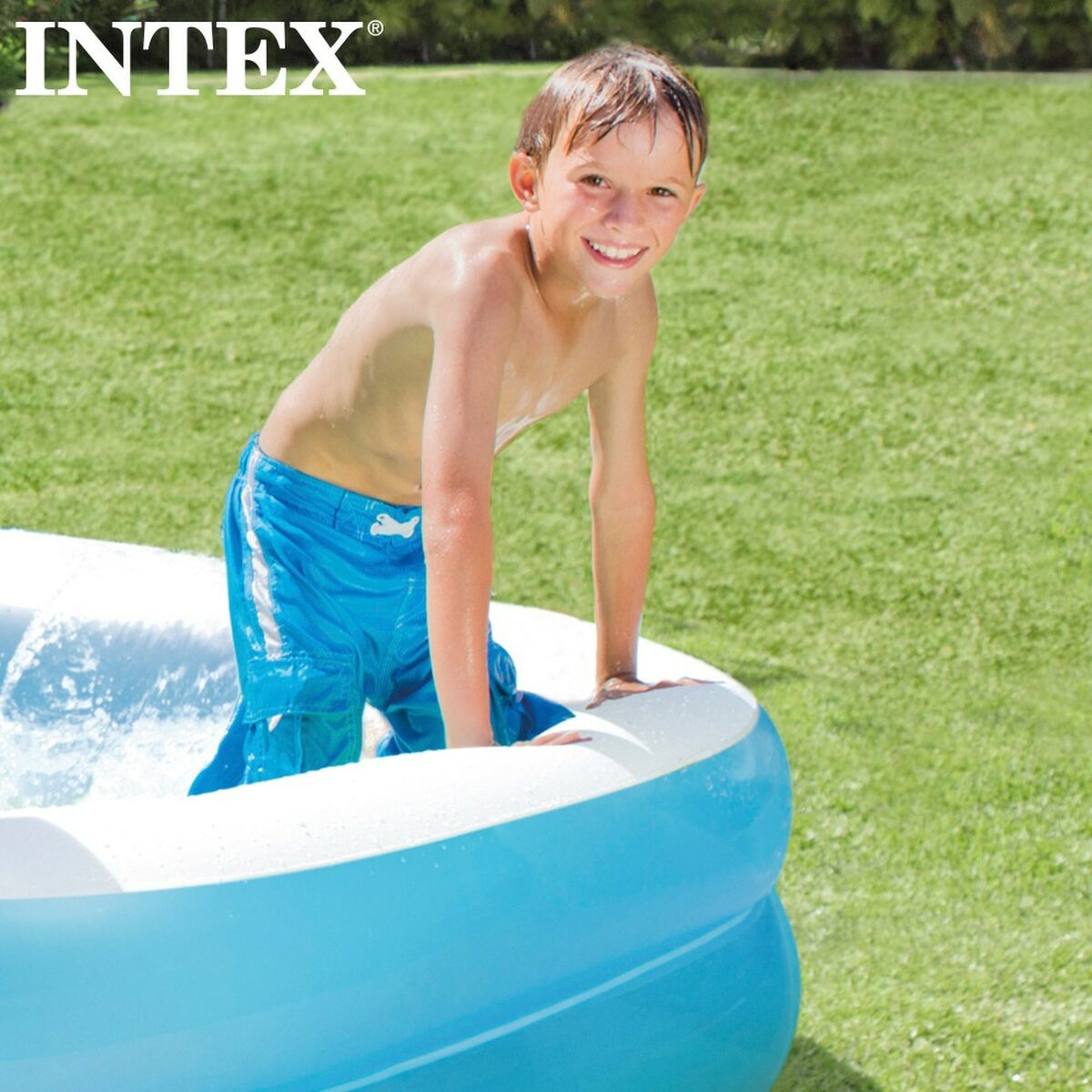 Piscina Gonfiabile Intex Azzurro Bianco Azzurro/Bianco 540 L 203 x 48 x 152 cm (3 Unità)