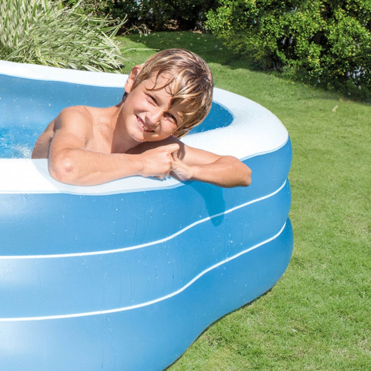 Piscina Gonfiabile Intex Azzurro 1250 L 229 x 56 x 229 cm (2 Unità)