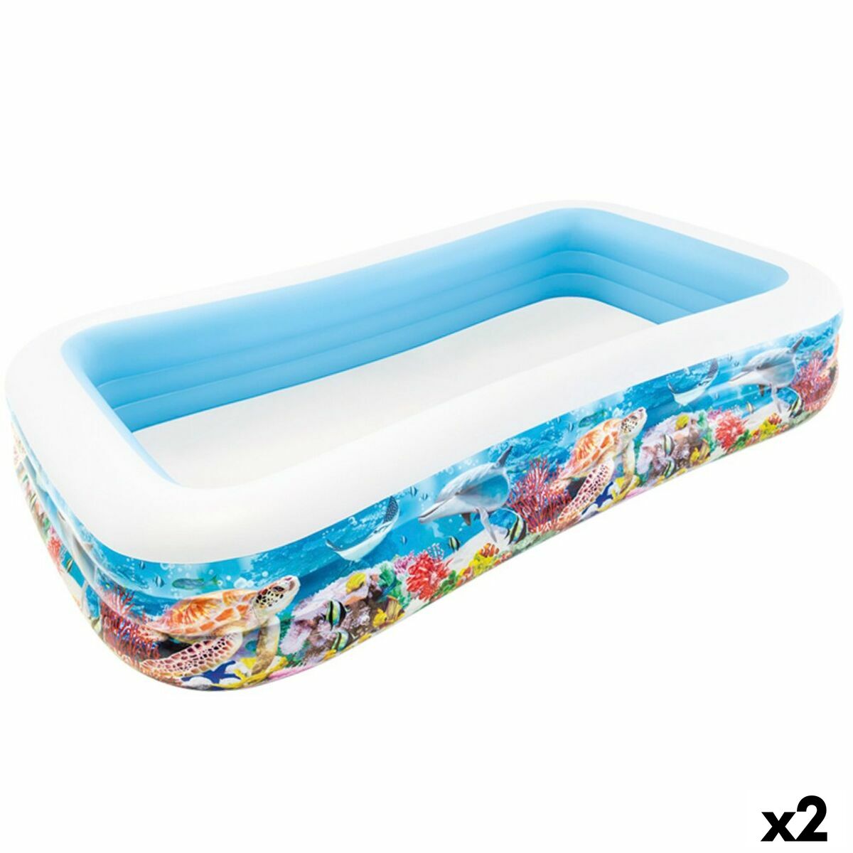 Piscina Gonfiabile per Bambini Intex Tropicale 1020 L 305 x 56 x 183 cm (2 Unità)