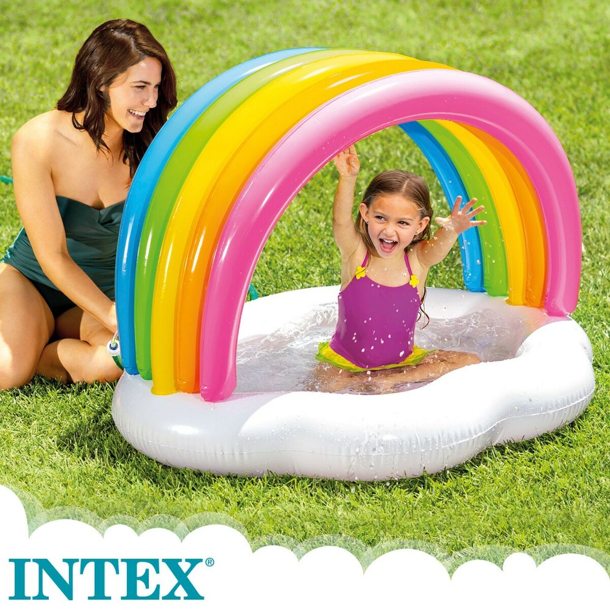 Piscina Gonfiabile per Bambini Intex Arcobaleno 84 L 119 x 84 x 94 cm (6 Unità)