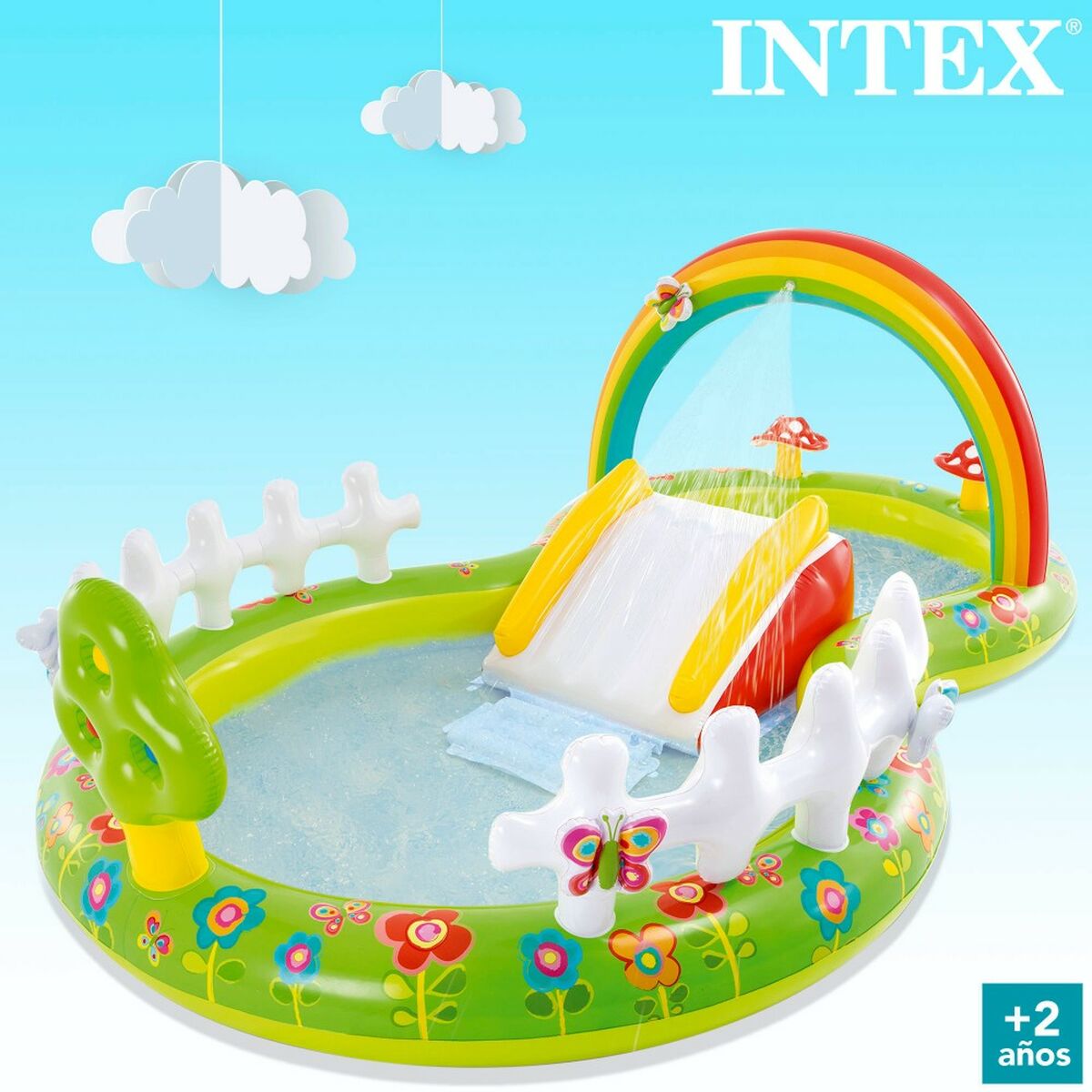 Piscina Gonfiabile per Bambini Intex Parco giochi Giardino 54 kg 450 L 180 x 104 x 290 cm (2 Unità)