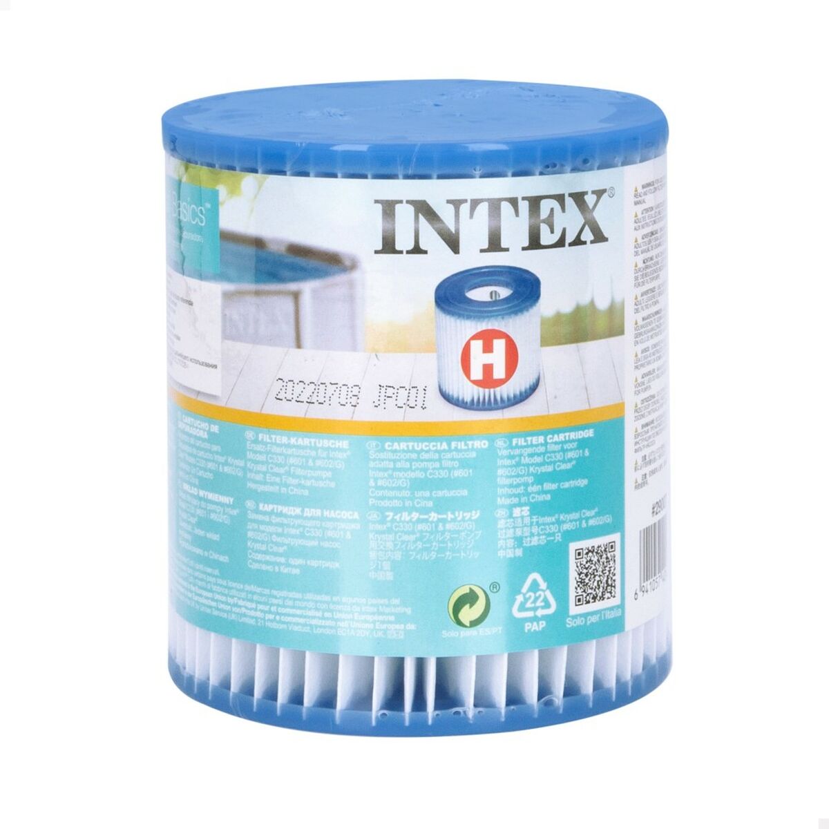 Filtro per Sistema di Filtraggio Intex Ricambio Tipo H